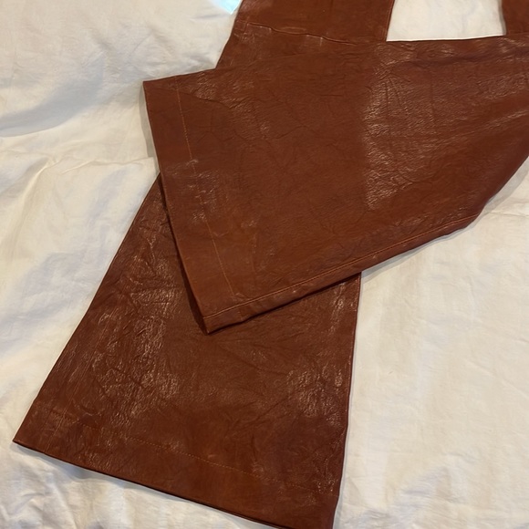 COPY - Rag & Bone leather pants in washed Cognac - Picture 2 of 5